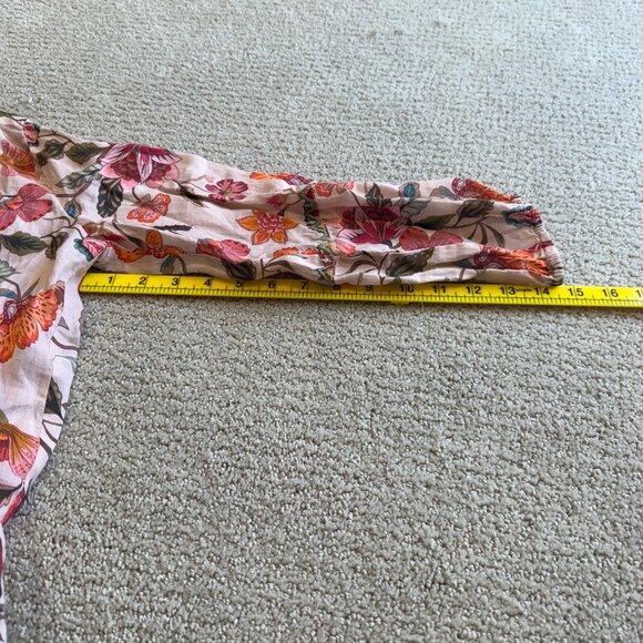 Johnny Was Blouse Tunic Boho Pink Paris Effortless Floral Aztec Embroidery SMALL - Picture 12 of 14